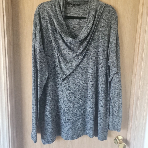 Simply Vera Vera Wang Charcoal Cowl Neck Sweater - Picture 1 of 4